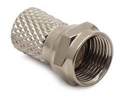 F-connector: 7.2mm (twisted-on, nickel-plated copper) 