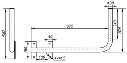 TV-SAT Antenna Mount UML-38Z75 (left) 