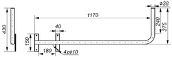 TV-SAT Antenna Mount UML-38Z120 (left) 