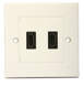 HDMI Wall Outlet (European, double, flush-mounted)