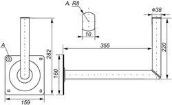 Wall Antenna Mount: USL-38/400-S (angled, Al-Zn coating) 