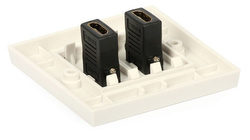 HDMI Wall Outlet (European, double, flush-mounted)